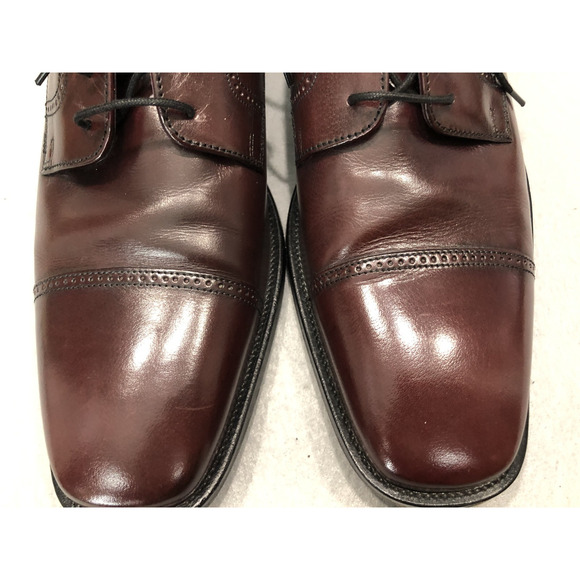 BOSTONIAN First Flex All Leather Burgundy Oxford Sz 13 MADE IN INDIA main image 11